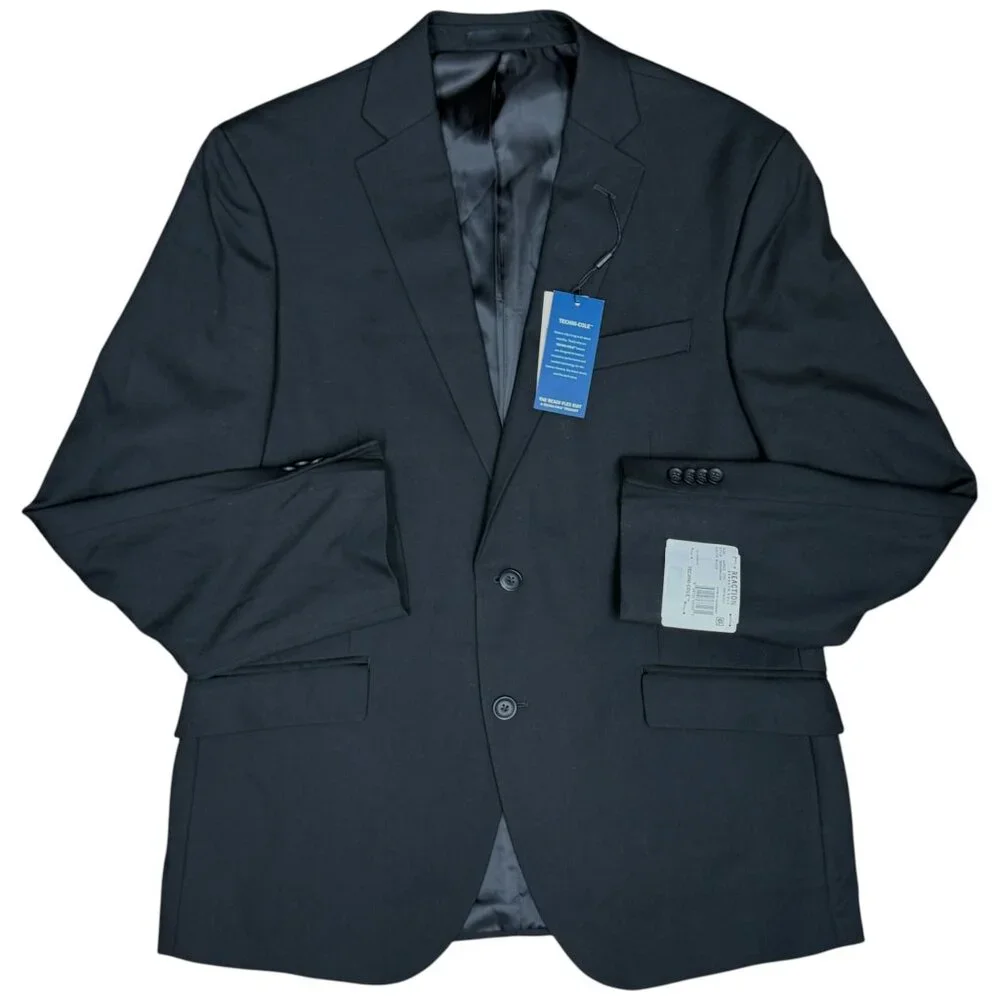 KENNETH COLE‎ Men’s NEW Reaction Ready Flex Suit Jacket Black | Size 44R 37W